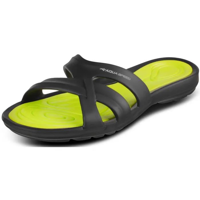 Шлепанцы Aqua Speed Panama 513-38 чорний, зелений 37 (5908217665959) изображение 2