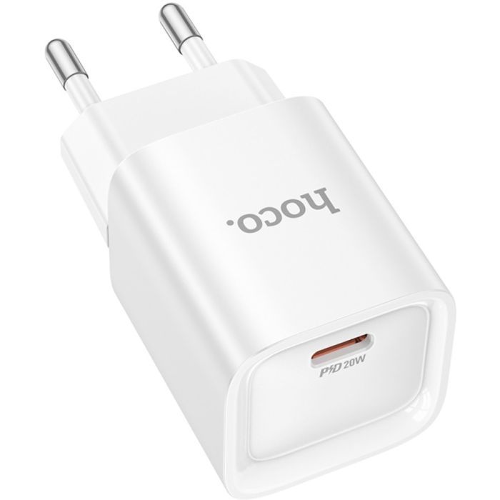 Зарядний пристрій HOCO C146A Charm USB-C PD20W White (6942007630245) зображення 2