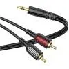 Кабель мультимедійний 3.5mm M to 2xRCA M 1.5m Black BOROFONE (6974443382204) зображення 2