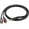 Кабель мультимедійний 3.5mm M to 2xRCA 1.5m Black BOROFONE (6974443382204) зображення 4