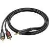 Кабель мультимедійний 3.5mm M to 2xRCA M 1.5m Black BOROFONE (6974443382204) зображення 4