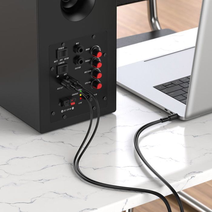 Кабель мультимедійний 3.5mm M to 2xRCA 1.5m Black BOROFONE (6974443382204) зображення 6