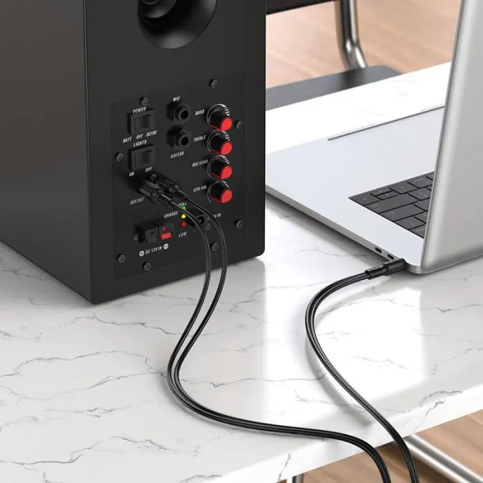 Кабель мультимедійний 3.5mm M to 2xRCA M 1.5m Black BOROFONE (6974443382204) зображення 6