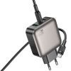 Зарядное устройство BOROFONE BAS56A Absolute 2xUSB-C + 1xUSB-A PD45W + cable USB-C to USB-C Black (6941991116278) изображение 3
