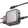 Зарядное устройство BOROFONE BAS56A Absolute 2xUSB-C + 1xUSB-A PD45W + cable USB-C to USB-C Black (6941991116278) изображение 4