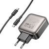 Зарядное устройство BOROFONE BAS56A Absolute 2xUSB-C + 1xUSB-A PD45W + cable USB-C to USB-C Black (6941991116278) изображение 5