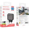 Зарядное устройство BOROFONE BAS56A Absolute 2xUSB-C + 1xUSB-A PD45W + cable USB-C to USB-C Black (6941991116278) изображение 6