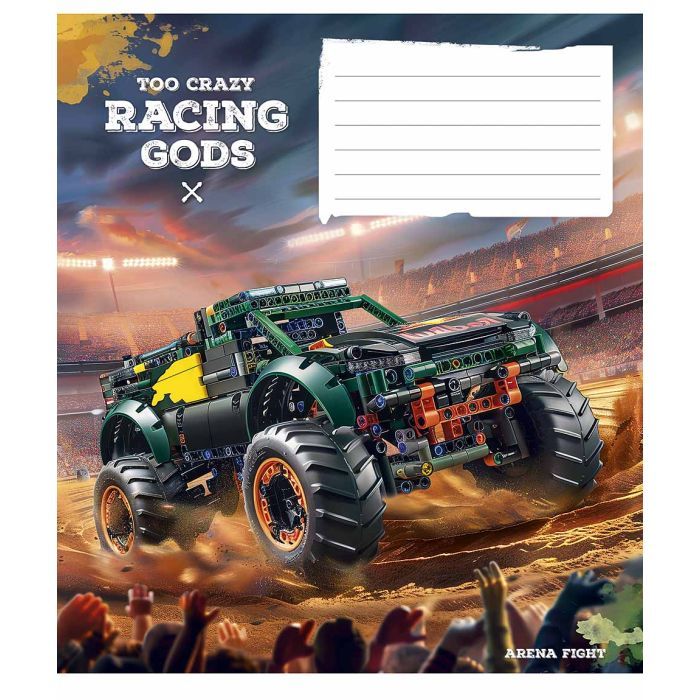 Зошит Школярик Racing gods 12 аркушів клітинка (012-3469K)