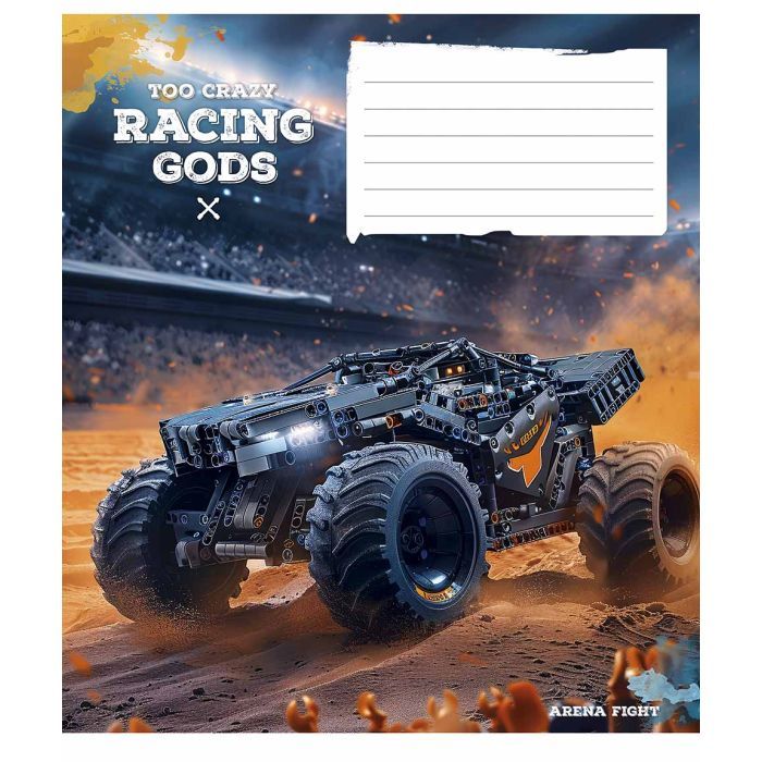Зошит Школярик Racing gods 12 аркушів клітинка (012-3469K) зображення 2