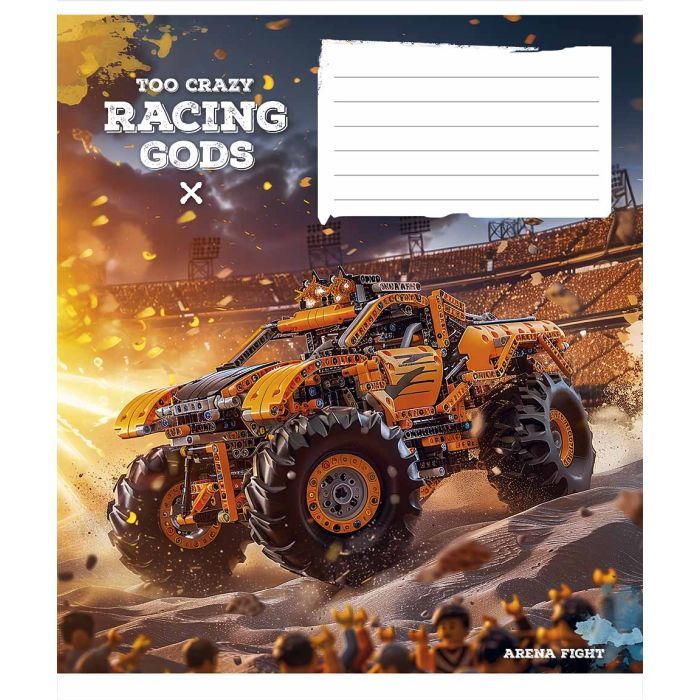 Зошит Школярик Racing gods 12 аркушів клітинка (012-3469K) зображення 3