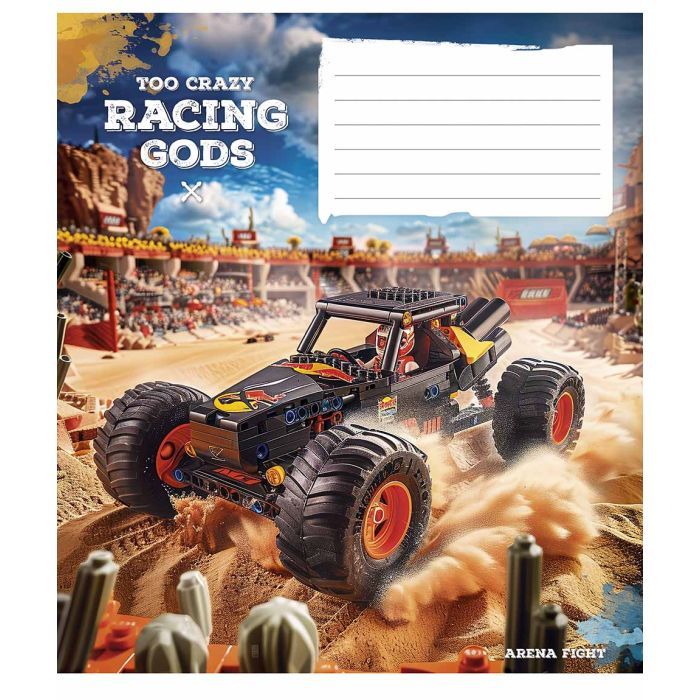 Зошит Школярик Racing gods 12 аркушів клітинка (012-3469K) зображення 4