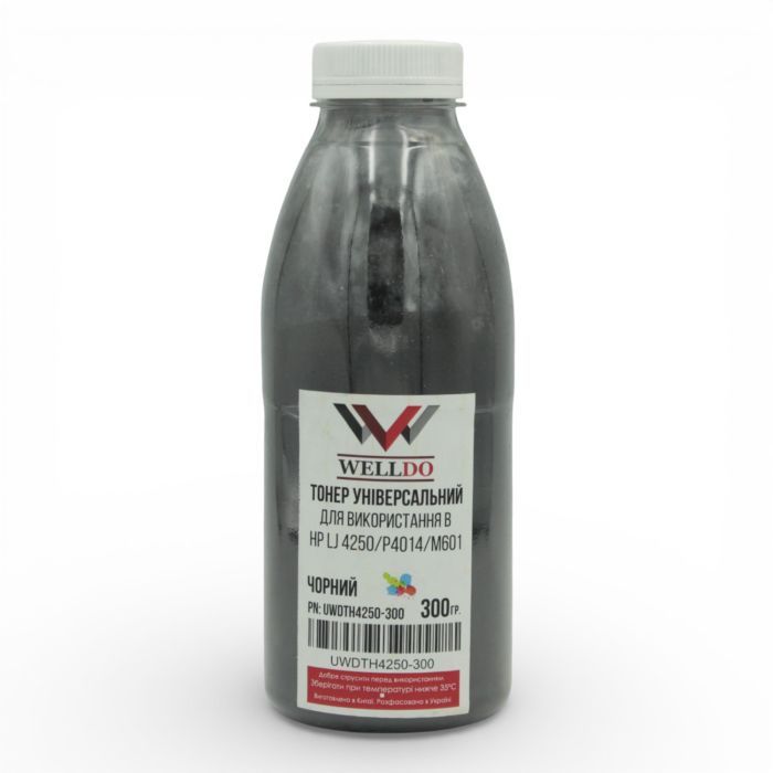 Тонер HP LJ P4014/4015/4515/Canon LBP351/352/3950, фасовка 300г Welldo (UWDTH4250-300)