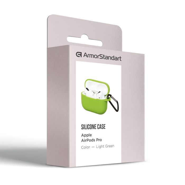 Чехол для наушников Armorstandart Silicone Case для Apple Airpods Pro Light Green (ARM56084) изображение 4