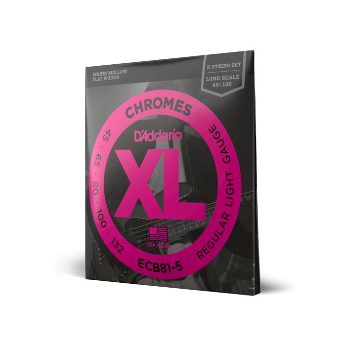 Струни для гітари D'Addario XL Chromes Bass Regular Light 5-String (45-132) (ECB81-5) зображення 2