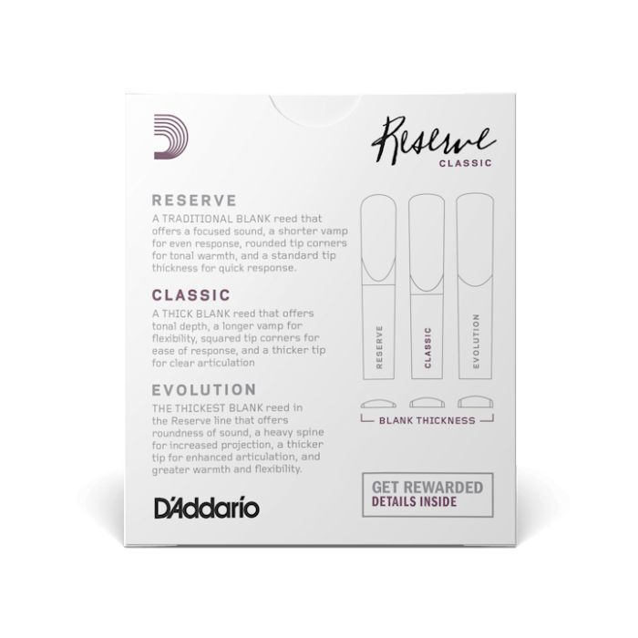 Трость для кларнета D'Addario Reserve Classic Bb Clarinet #4.0 - 10 Pack (DCT1040) изображение 2