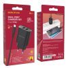 Зарядний пристрій BOROFONE BN2 2xUSB + cable USB to Lightning 10.5W Black (BN2LB) зображення 3