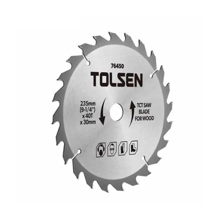 Диск пильный Tolsen с ТВС напайками по дереву 185х60Т*30мм (76432)
