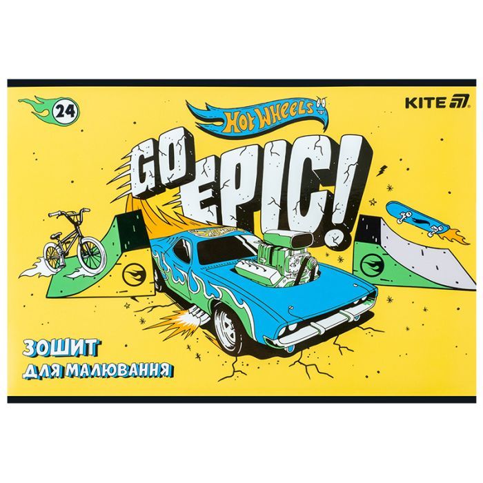 Альбом для рисования Kite Hot Wheels, 24 листа (HW25-242) изображение 7