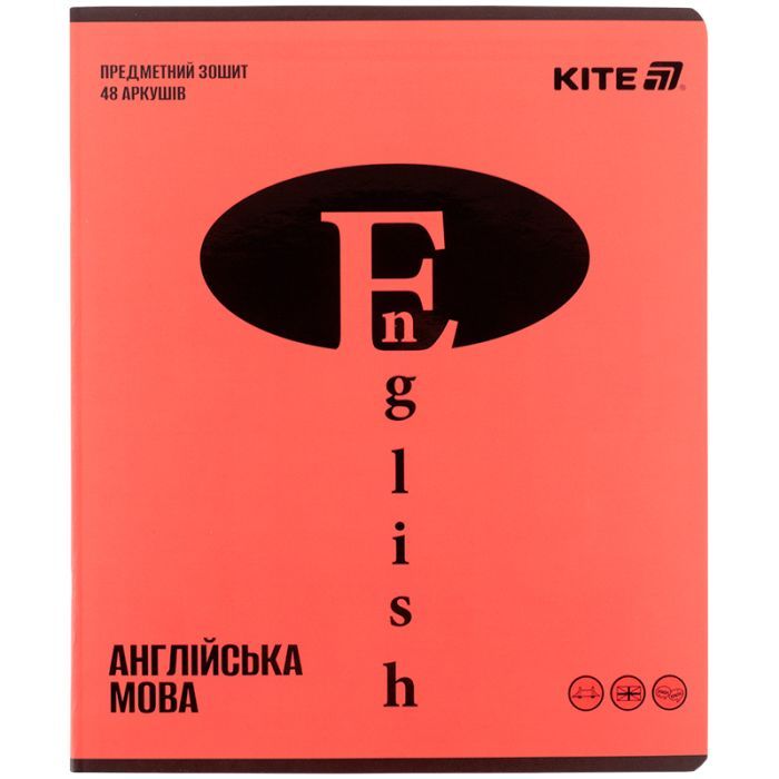 Тетрадь Kite предметная Brigh 48 листов, линия, английский язык (K25-240-18)