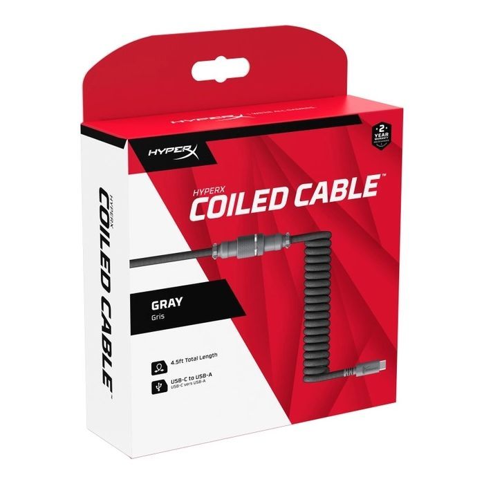 Дата кабель USB 2.0 AM to USB-C 1.37m coiled black HyperX (6J677AA) изображение 11