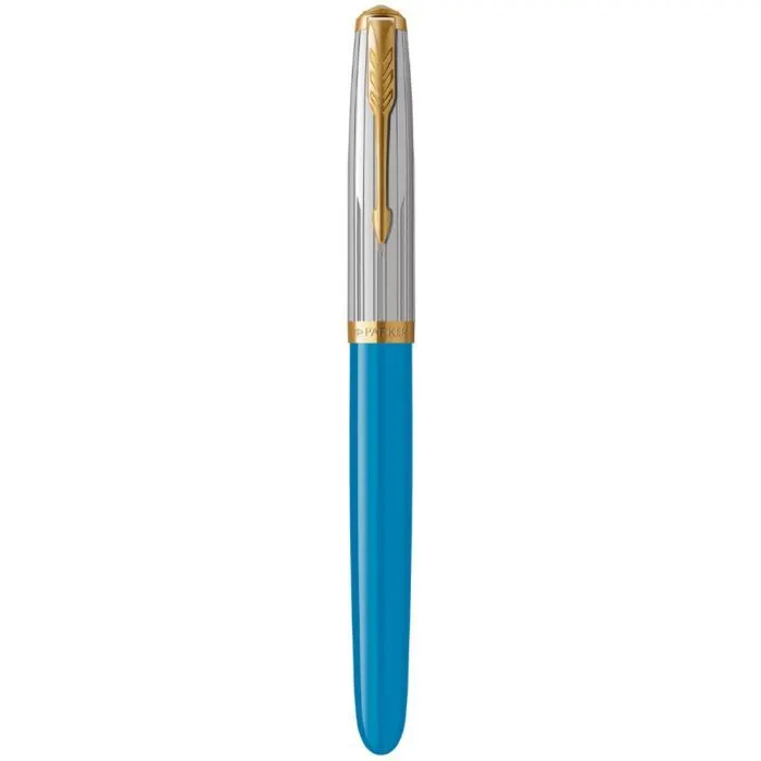 Ручка пір'яна Parker PARKER 51 Premium Turquoise GT  FP F (56 411) зображення 2