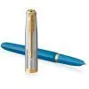 Ручка пір'яна Parker PARKER 51 Premium Turquoise GT  FP F (56 411) зображення 3
