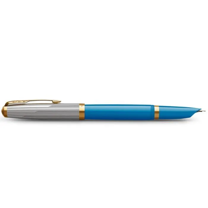 Ручка пір'яна Parker PARKER 51 Premium Turquoise GT  FP F (56 411) зображення 4