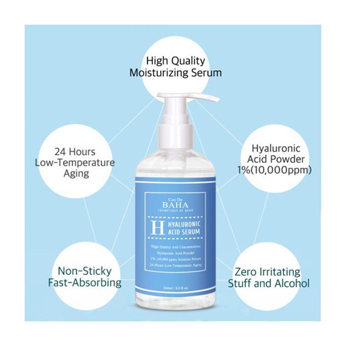 Сироватка для обличчя Cos De BAHA Hyaluronic Acid Serum 240 мл (8809240318485) зображення 2