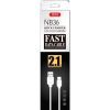 Дата кабель USB 2.0 AM to Micro 5P 1.0m 2.1A white XO (NB36-M-1-WH) изображение 2