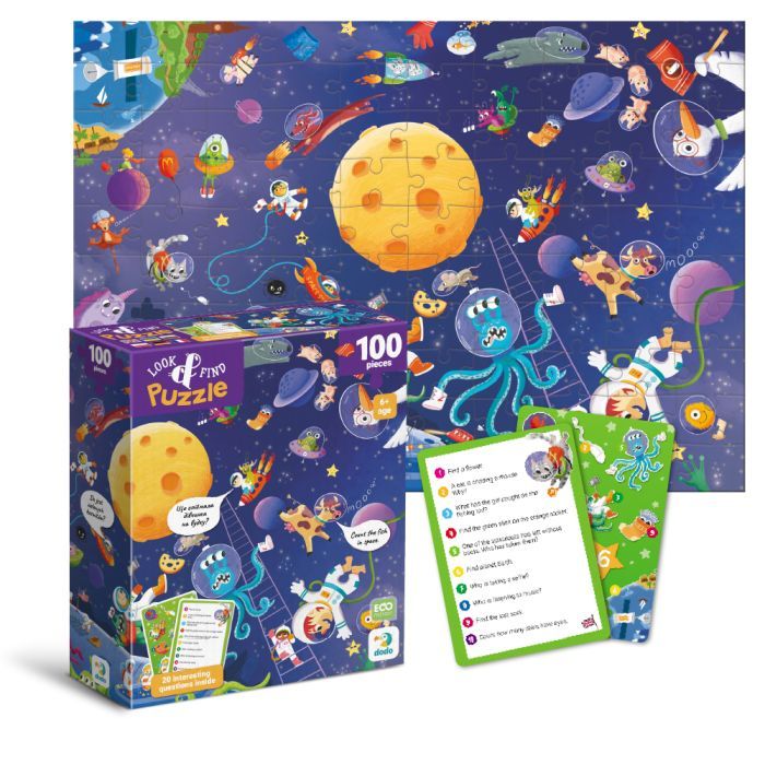 Пазл DoDo Ищи и находи Безумный космос, 100 элементов (300668) изображение 2