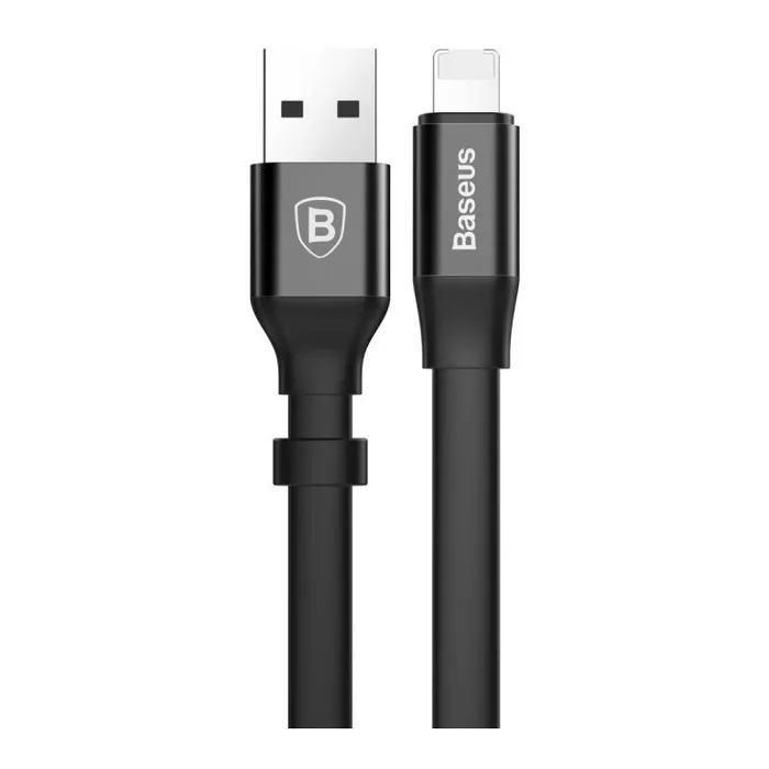 Дата кабель USB 2.0 AM to Lightning 0.23m 2A black Baseus (CALMBJ-B01)