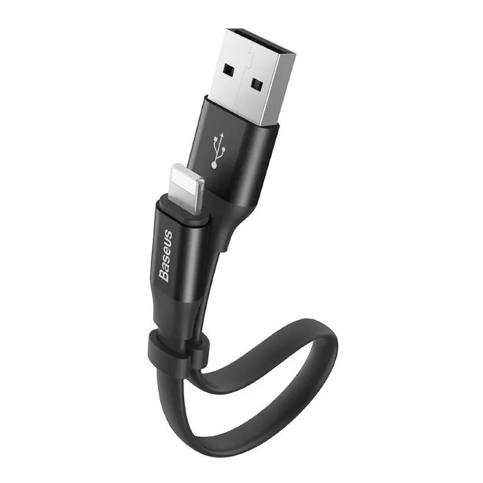 Дата кабель USB 2.0 AM to Lightning 0.23m 2A black Baseus (CALMBJ-B01) изображение 2