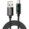 Дата кабель USB 2.0 AM to USB-C 2.0m 7A LED black Essager (EXCT-XYA01-P)