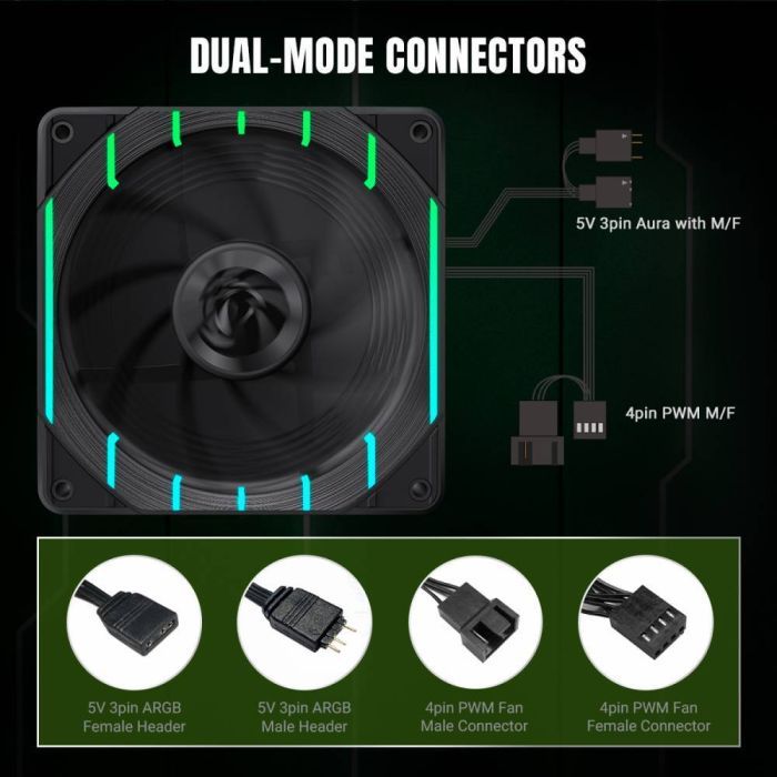 Кулер для корпуса Gamemax Tornado T12 ARGB-R изображение 10