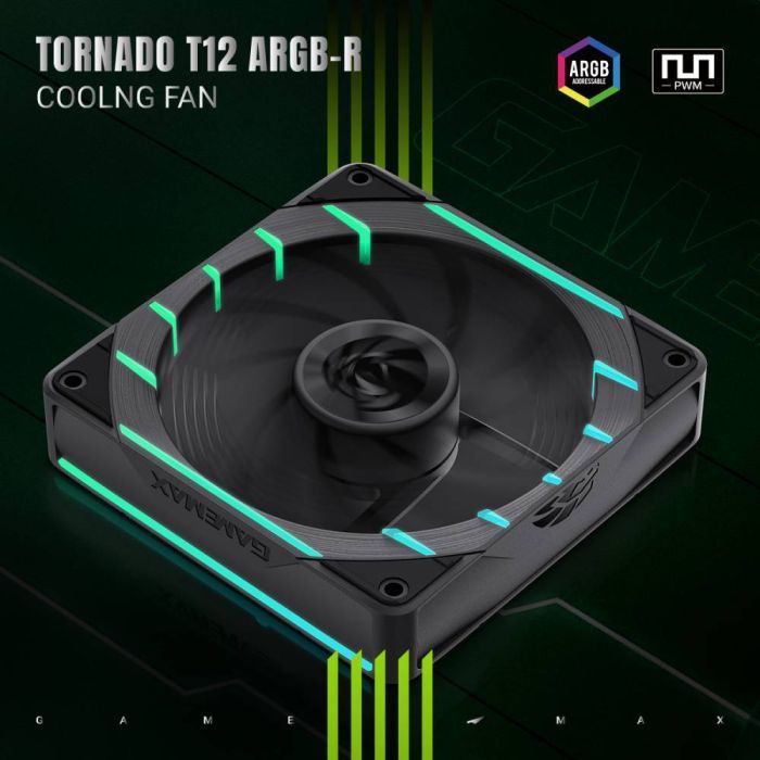 Кулер для корпуса Gamemax Tornado T12 ARGB-R изображение 5