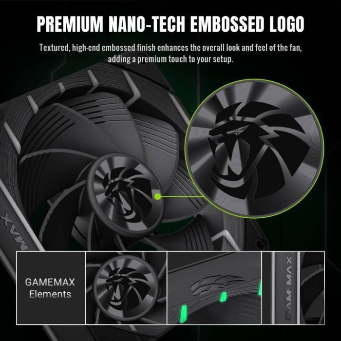 Кулер для корпуса Gamemax Tornado T12 ARGB-R изображение 9