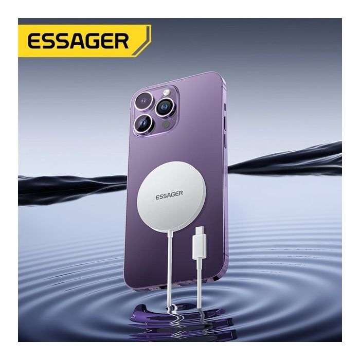 Зарядний пристрій Essager 2-in-1 wireless charger 15W white (EWXCX-CF02-Z) зображення 3