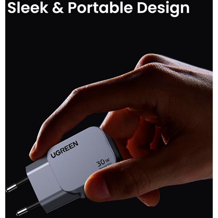 Зарядний пристрій Ugreen USB-C PD30W GaN X703 gray (35006) зображення 10