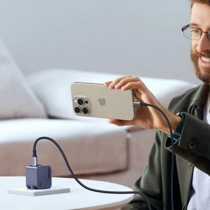 Зарядний пристрій Ugreen USB-C PD30W GaN X703 gray (35006) зображення 12