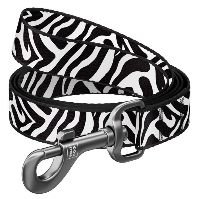 Поводок для собак WAUDOG Nylon "Зебра" M Ш 20 мм Д 122 см (341-0055)