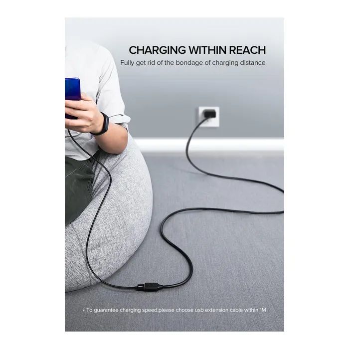 Дата кабель USB 3.0 AM/AF 1.5m US129 black Ugreen (30126) изображение 7