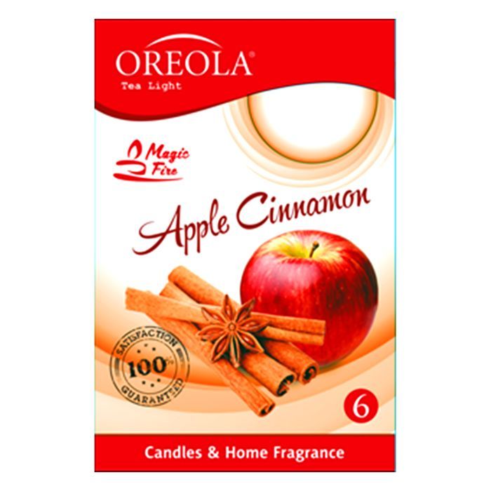Ароматическая свеча Oreola Яблоко и корица 6 шт (5908252829200)
