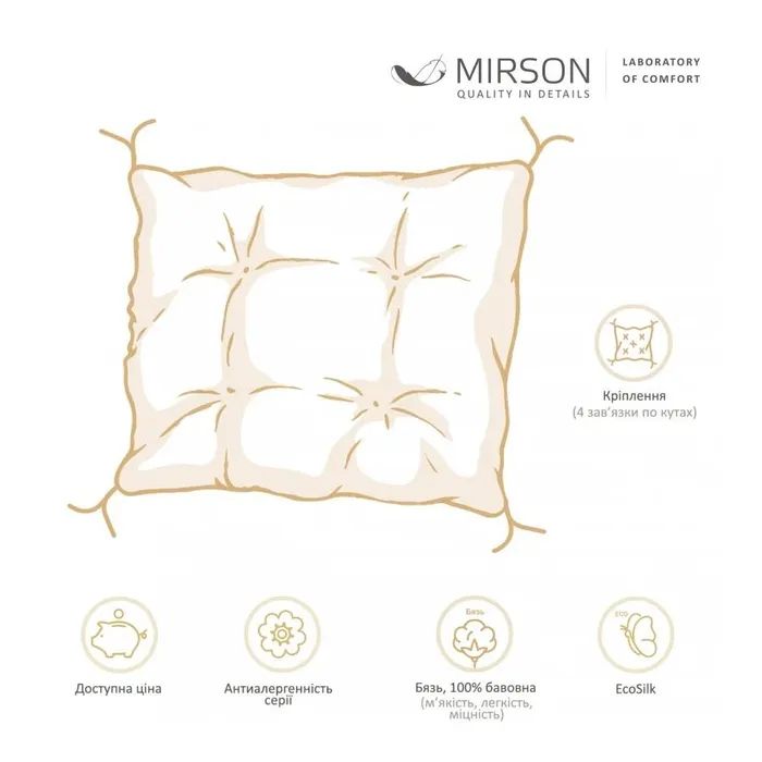 Подушка на стілець MirSon Бязь Принт 17-0535 Peggy 50х50 см (2200006276937) зображення 9