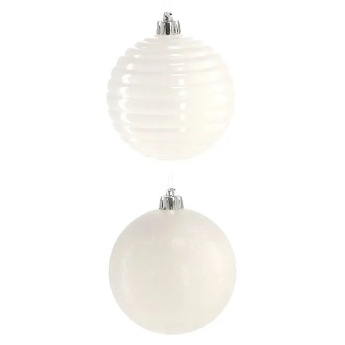 Елочная игрушка Chomik пластикові кулькикомпл. 6 шт, 8см, молочні (5900779877290) изображение 2
