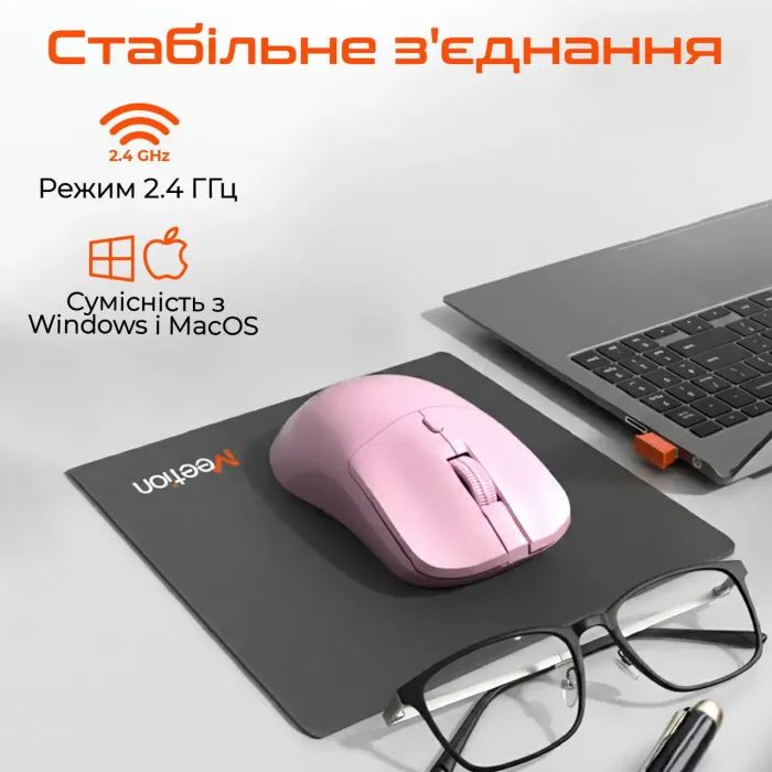 Мышка Meetion R546 Wireless White (MT-R546-B) изображение 6
