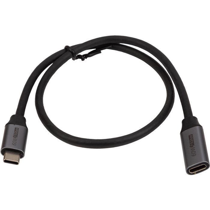 Дата кабель USB-C M to USB-C F 0.5m 5Gbps 60W 4K60Hz Cabletime (CA913664) зображення 2