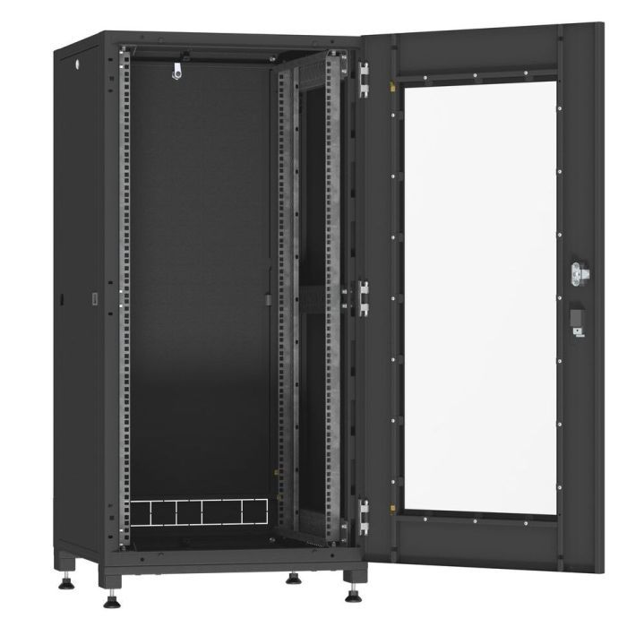 Шкаф напольный Ipcom 24U 19" 600x1000 (С-24U-06х10-ДС-ПГ-9005) изображение 2