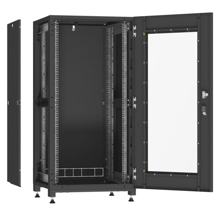 Шкаф напольный Ipcom 24U 19" 600x1000 (С-24U-06х10-ДС-ПГ-9005) изображение 3