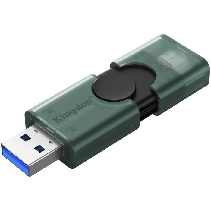 USB флеш накопитель Kingston 256GB DataTraveler Duo USB 3.2 / Type-C Black/Green (DTDEG2/256GB) изображение 4