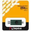 USB флеш накопитель Kingston 256GB DataTraveler Duo USB 3.2 / Type-C Black/Green (DTDEG2/256GB) изображение 6